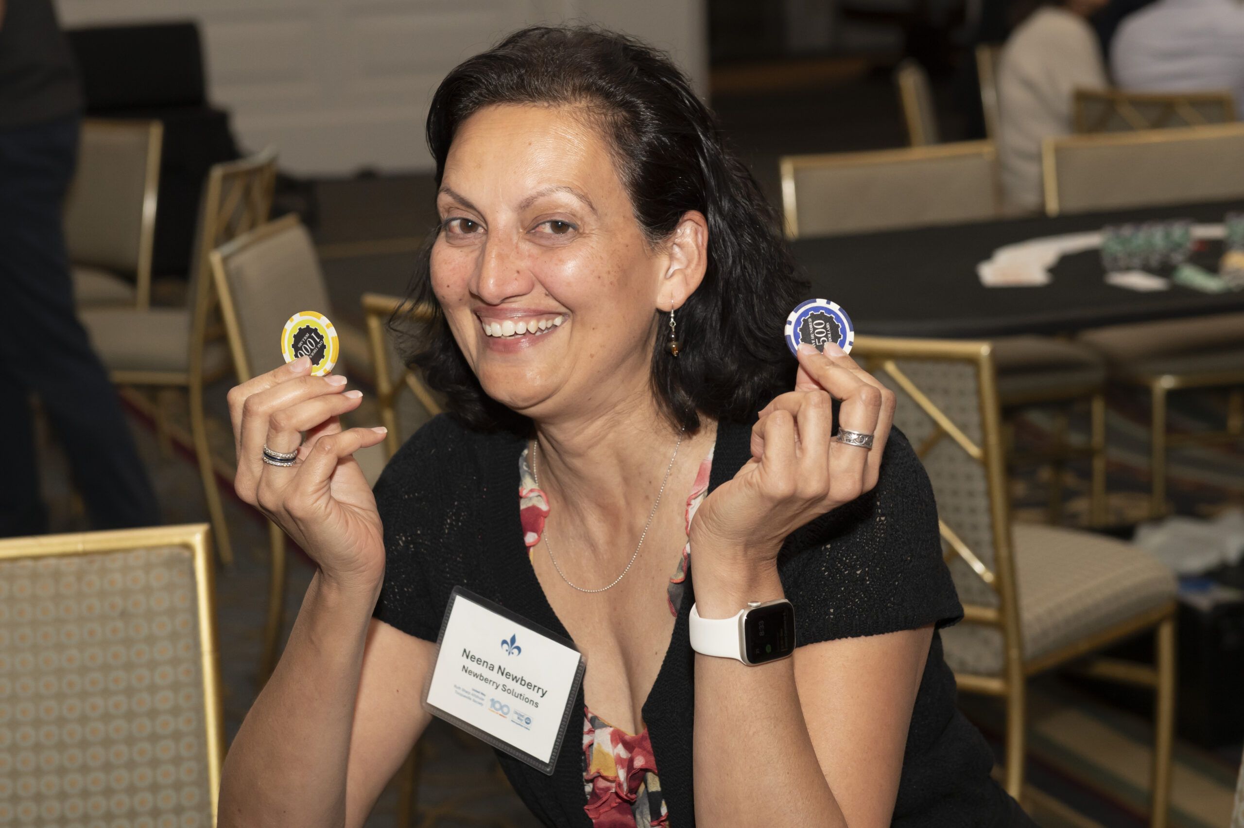 Neena at Texas Hold Em event