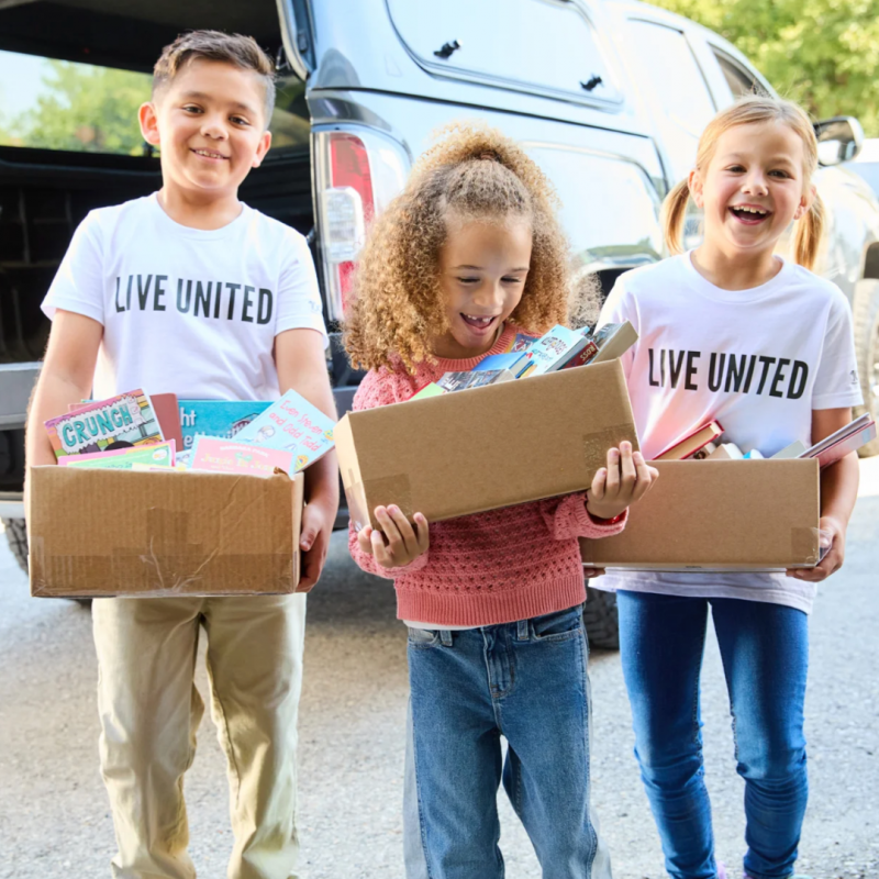 little girl plays with blocks