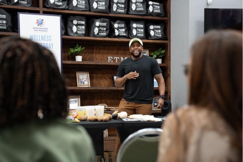 little girl plays with blocks